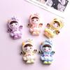 Cartoon Ponytail Girl Handmade Resin Hair Clips & DIY Phone Case Stickers