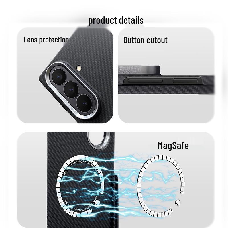 Samsung Z Fold7 Magnetic Kevlar Case - Slim, Light, Drop-Proof Protection