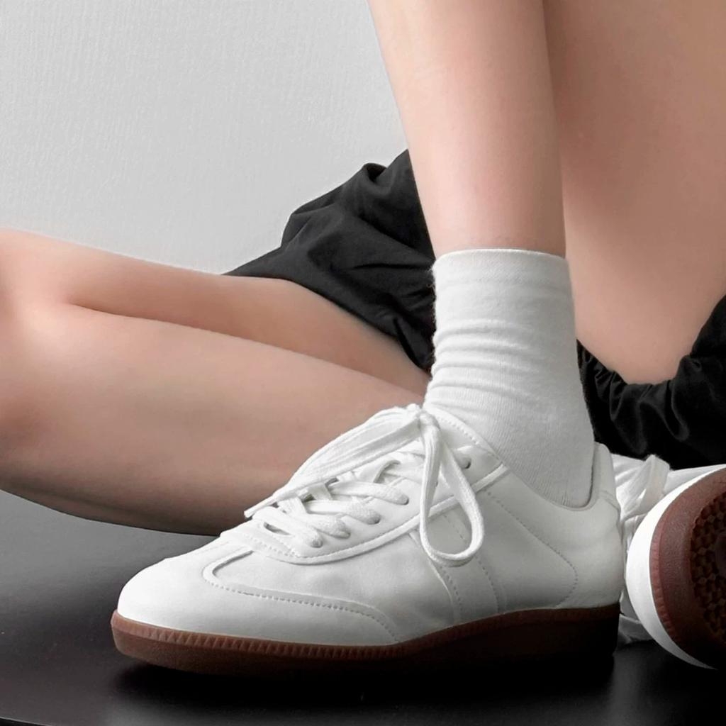 Flat-Bottomed Classic Forrest Gump Shoes Board Shoes Men'S Casual Low-Top Versatile Retro Commuter Training Shoes Lace-Up Round Head
