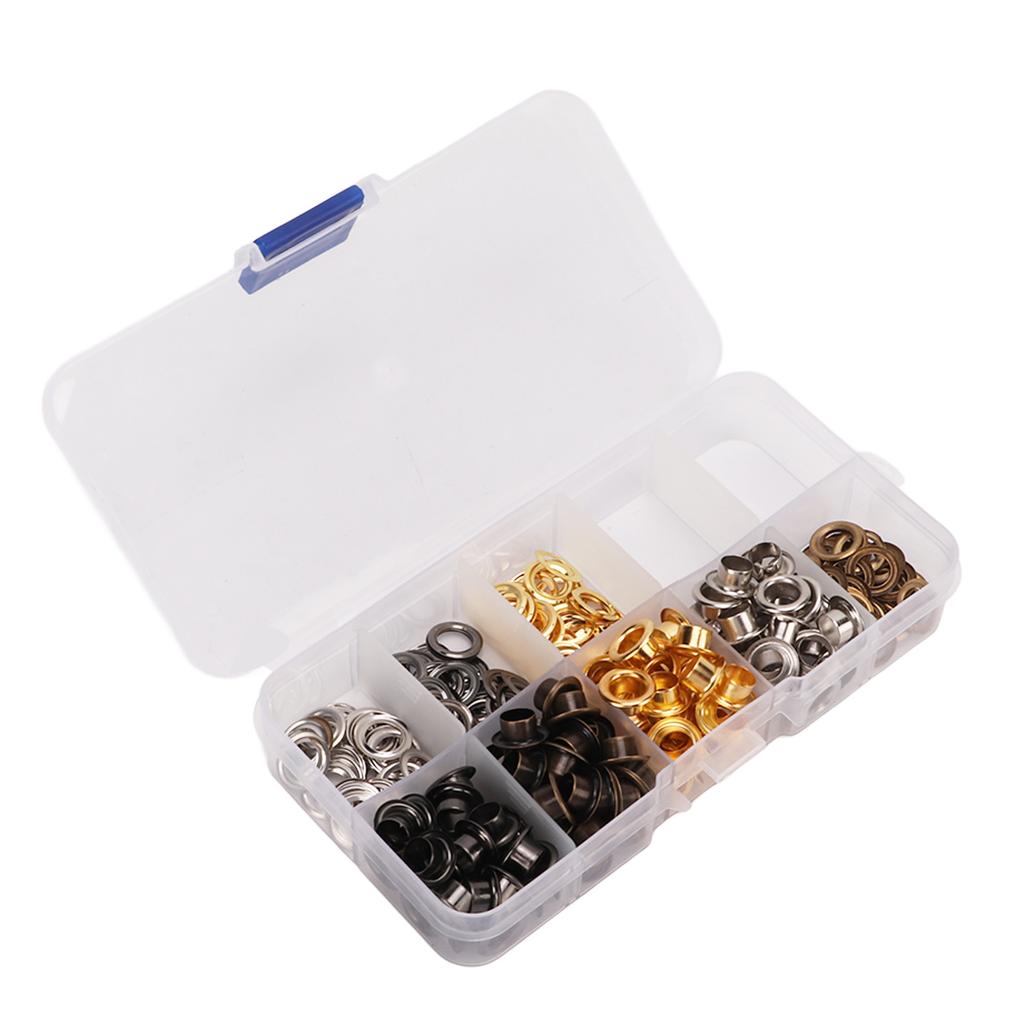 Grommet Tool Kit Sturdy Colorful Plating Easy Installation Metal Grommets Set for Shoes Bags Clothing Leather Crafts