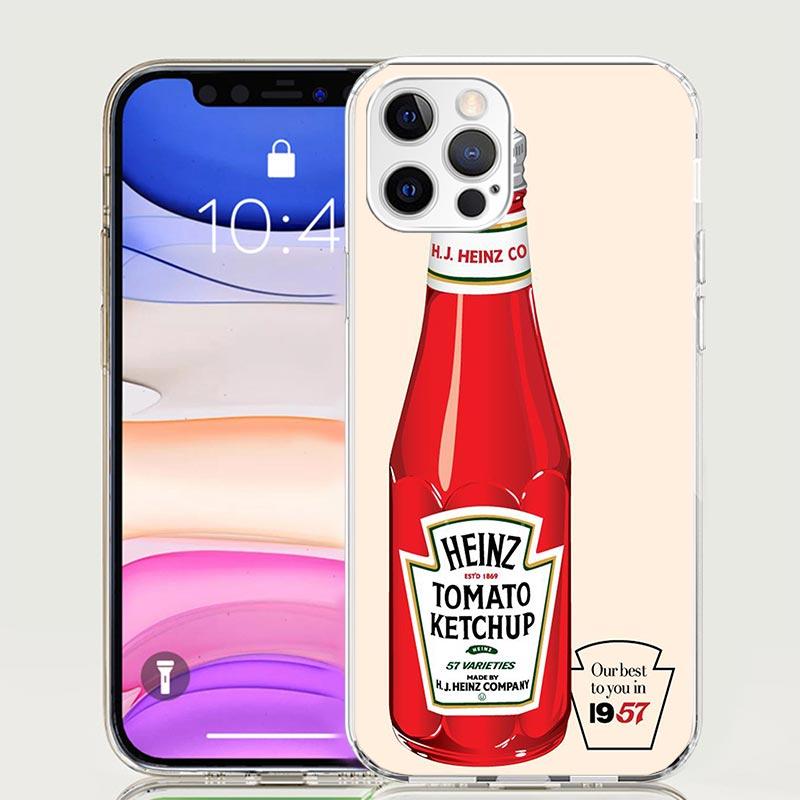 Lamb Heinz Tomato Ketchup Phone Case For iPhone 18 17 Air 16 15 Plus 11 14 Pro Max 13 Mini 12 7 8 + SE Pattern Art Customized Cover