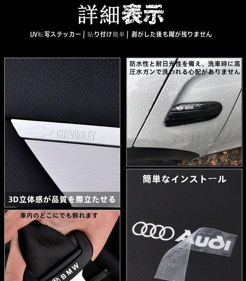 AWX MS Car Car Logo Decorative UV Transfer Crystal Droplet Car Emblem Waterproof and Easy to Suitable for Interior and Exterior Enhances the Quality