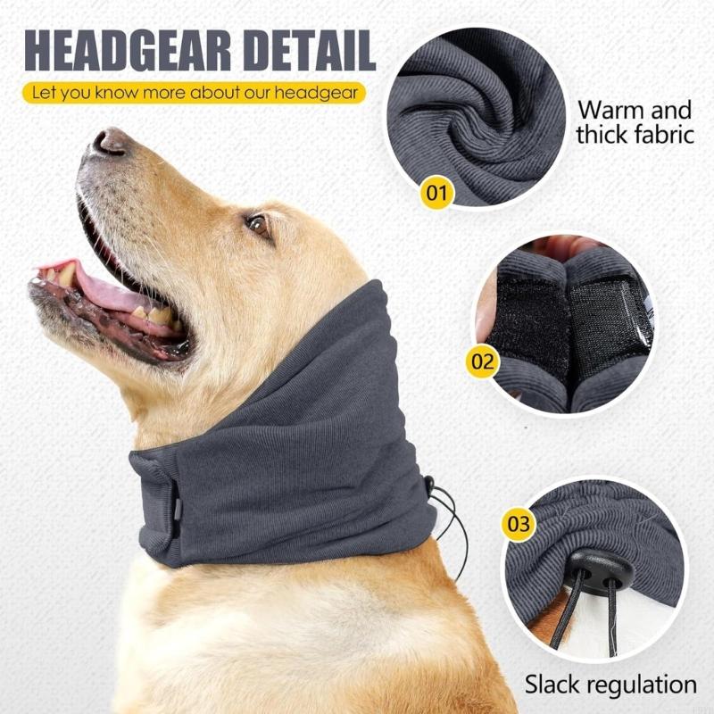 Soft Fabric Dog Ear Cover for Grooming, Grooming and Travel, Dog Fabric Wrap for Home Routine Comfort Use Gear