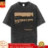 Washed Vintage System Of A Down Toxicity Music Album Cover Tshirt Men Rock Oversized T Shirt 90s Alternative Metal Merch Tshirt