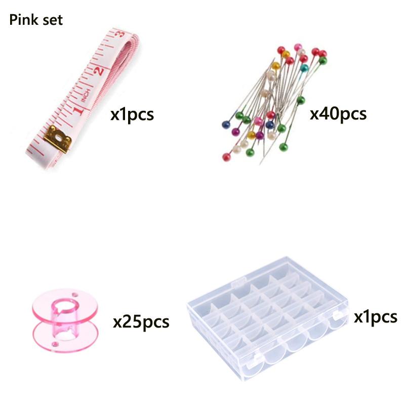 Leere Spulen Nähmaschinenspulen Klarsichtplastik-/Metallspulen und Aufbewahrungsbox Nähmaschinenzubehör Werkzeuge