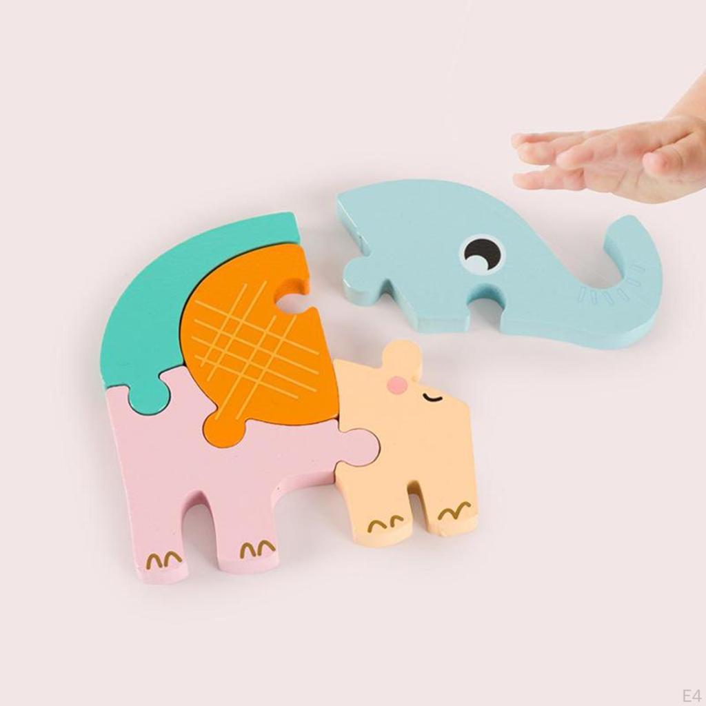 For Toddlers Age 3- Old, Early Educational Wooden Animal Jigsaw Puzzles Toys Kids Birthday Gifts