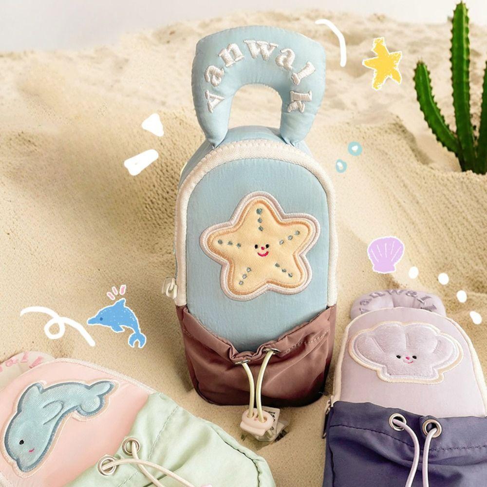 Bowknot Ribbon Pencil Case Large Capacity Pencil Pouch Simple Stationery Bag  Student