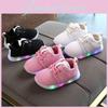 Kids White Led Shoes Soft Mesh Upper Cushioned Footbed Anti-skid Sole