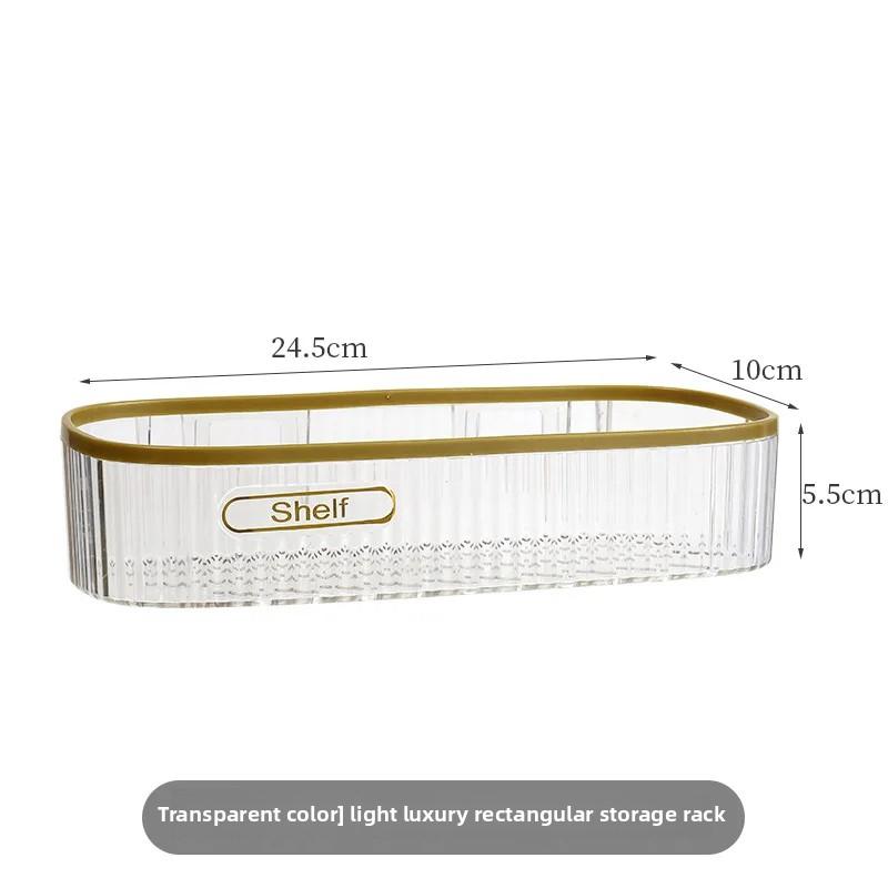 

Акриловые полки для ванной комнаты, прозрачный держатель для душа, органайзер, не требующий сверления, настенная плавающая полка для шампуня в ванной