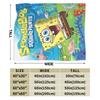SpongeBob SquarePants Knitted Blanket Cartoon Animated Flannel Throw Blankets Airplane Travel Printed Ultra-Soft Warm Bedspreads