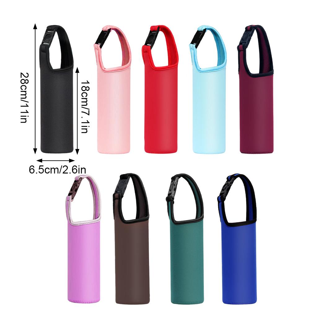 Neoprene Water Bottle Cover Sleeve - Durable And Easy-to-Clean Protection For Bottle Cover Holder Cup Sleeve Bag Black