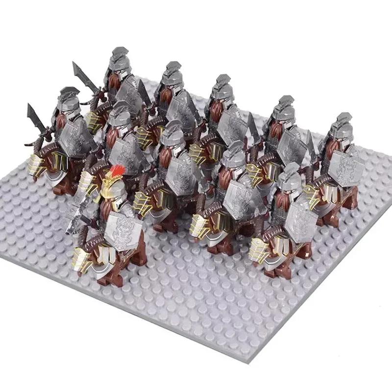 Middle Age Demon Realm Warg Varg Orcs Soldier VS Uruk-hai Azog Figures Creative War Mount Elk Boar Wolf  DIY Bricks Toys for Kid
