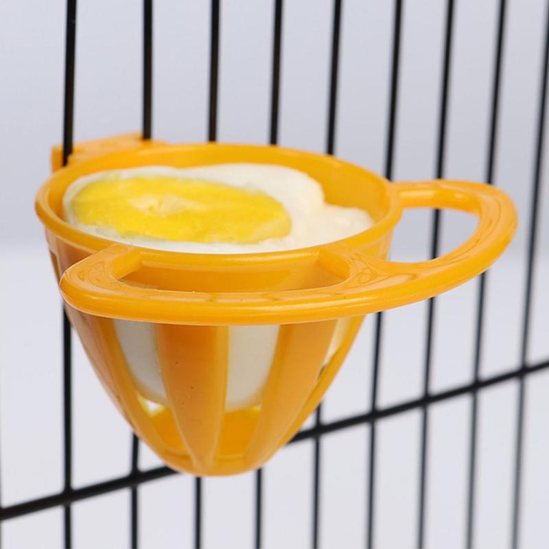 Bird Parrot Feeder Cage Fruit Vegetable Holder Cage Accessories Hanging Basket Container Toys Pet Parrot Feeder Cage Supplies