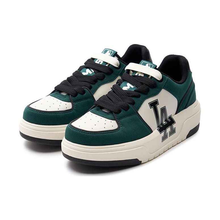 MLB Chunky Liner Comfortable Versatile Non-Slip Wear-Resistant Breathable Low-Top Skate Shoes Unisex sneaker Dark-Green 3ASXCLS3N-07GND