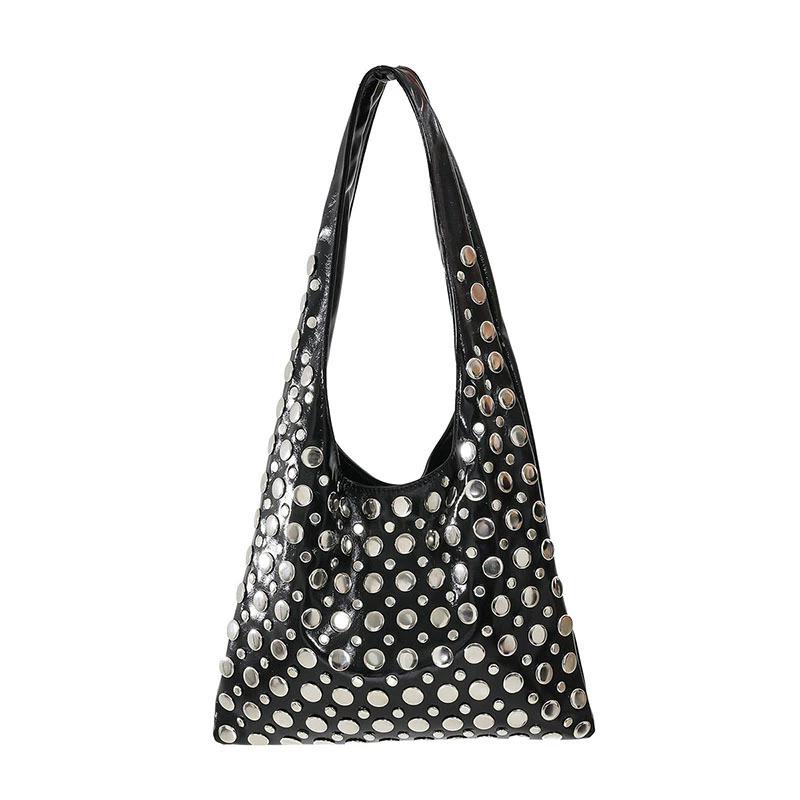 

Women s Elegant Studded Decor Underarm Shoulder Bag, Casual Versatile High-Quality Crossbody Bag for Daily Commute чёрный