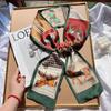 Luxury Design Skinny Silk Scarf Women Fashion Hair Ribbons Headbands Bandana Female Bag Wrist Wrap Neckerchief Foulard Neck Ties