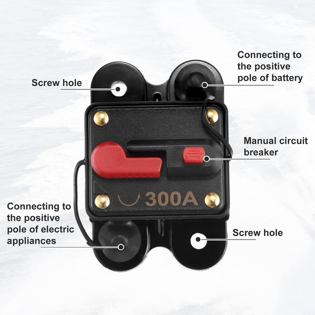 uxcell Car Circuit Breaker with Manual Reset Waterproof Car Audio Inline Circuit Breaker Fuse