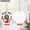 1pc/2pcs 67 Sign, JESUS Says 67 Pattern, Acrylic Pendant with Golden Rope, Party Holiday Decor, Window Pendant Decor, Decor Sign(No Electricity)