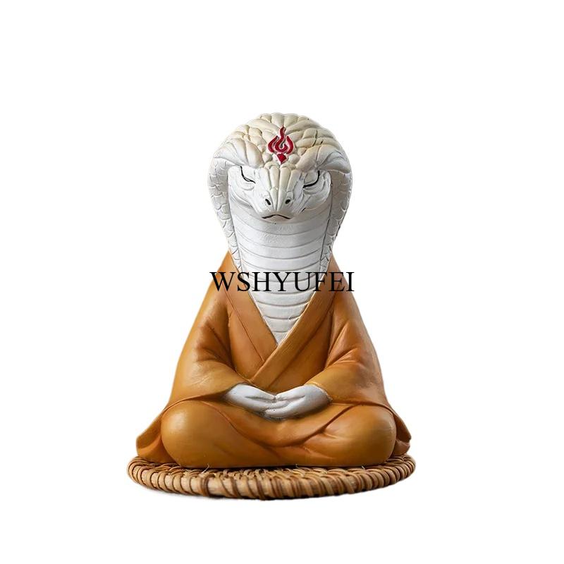 Home decoration accessories Office desktop decoration Snake ornament Feng Shui ornaments Resin handicrafts 1pcs