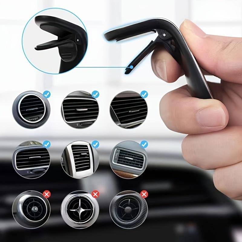 1PC Magnet Phone Holder Car Air Outlet L Holder Navigation Magnetic Suction