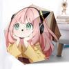 1pc Neko Girl Cat Ear Headphones with Yellow Jacket Automatic Opening Folding Umbrella - Perfect for Anime Lovers, Travelers, Daily Use, and Gift Givi