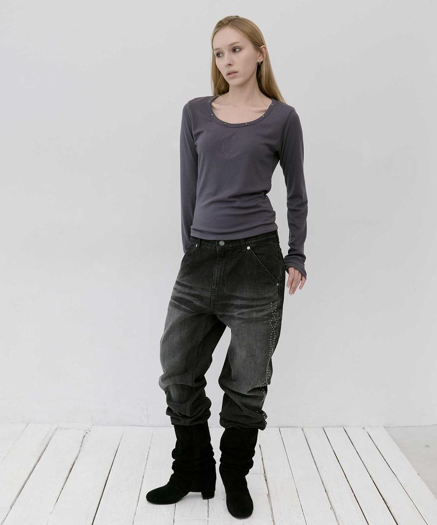 LEKIM Lwe U-Neck Long Sleeve (Charcoal)