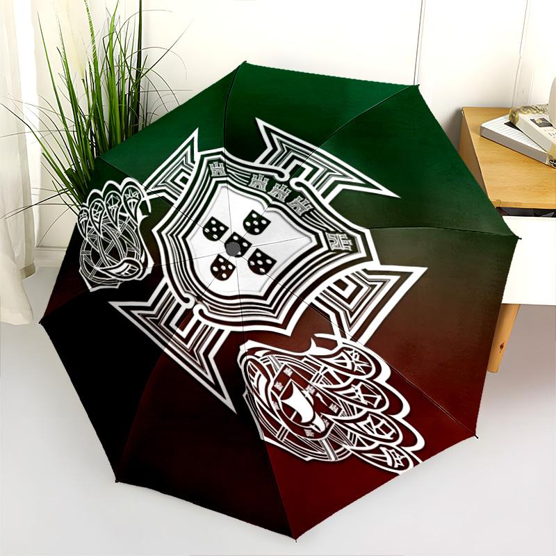 Portuguese Heritage Emblem Folding umbrella Portable durable Sun umbrella light travel