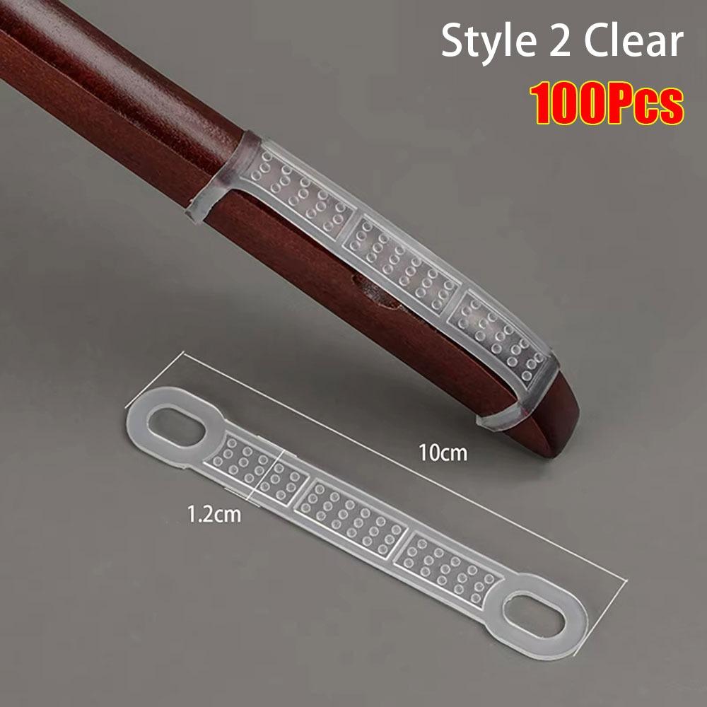 100Pcs Pad Mat Hanger Strip Transparent Anti-slip Gasket New Clothes Hanger Anti-slip Pad