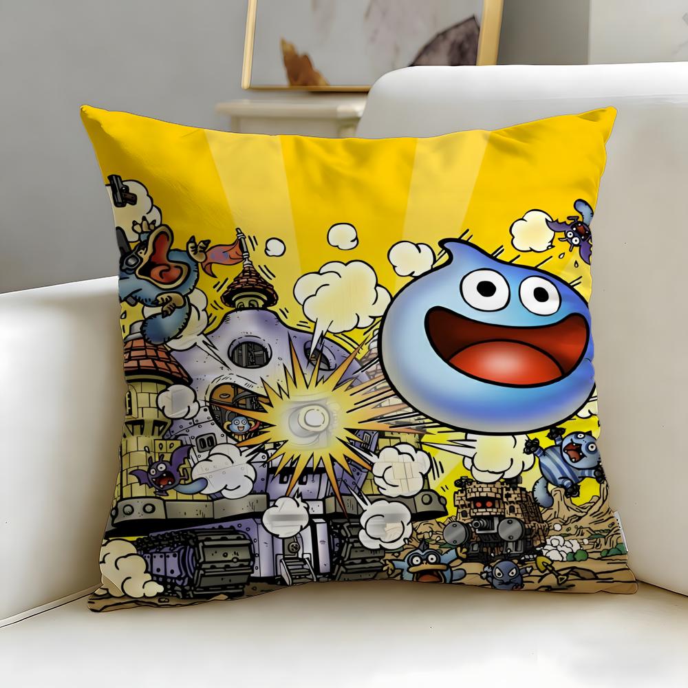 

популярная игра Dragon Quest Ракета Слайм Наволочка Мягкая Легко стираемая Наволочка Универсальная для Дивана Кровати Путешествий и Офиса 30X30cm