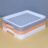 Double Layer Rabbit Training Toilet Potty Training Aid Non-Slip Thick Bottom Puppy Litter Tray Splash-Proof Plastic