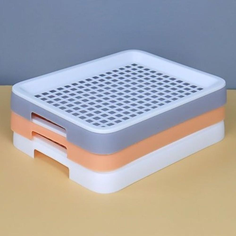 Double Layer Rabbit Training Toilet Potty Training Aid Non-Slip Thick Bottom Puppy Litter Tray Splash-Proof Plastic