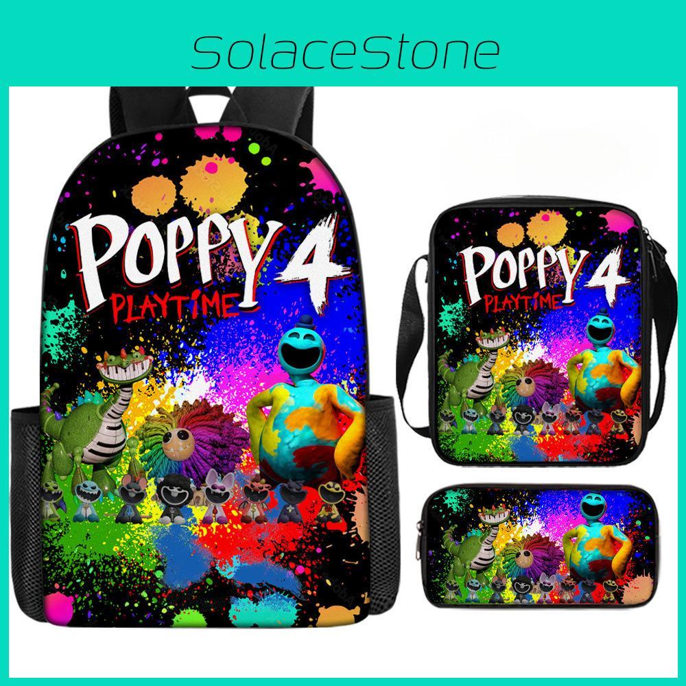 Poppy Playtime Chapter 4 Nightmare Critters Kids Backpack Oxford Lightweight School Bag With Cushion Straps For Elementary Students
