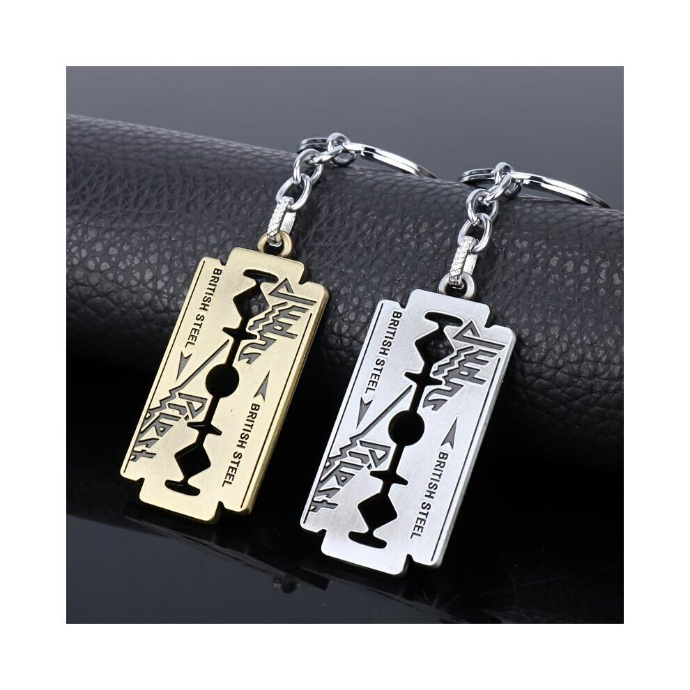 1pz Collana Lama Rock Band Portachiavi Rasoio Creativo Stile Gotico Punk Accessorio Unisex