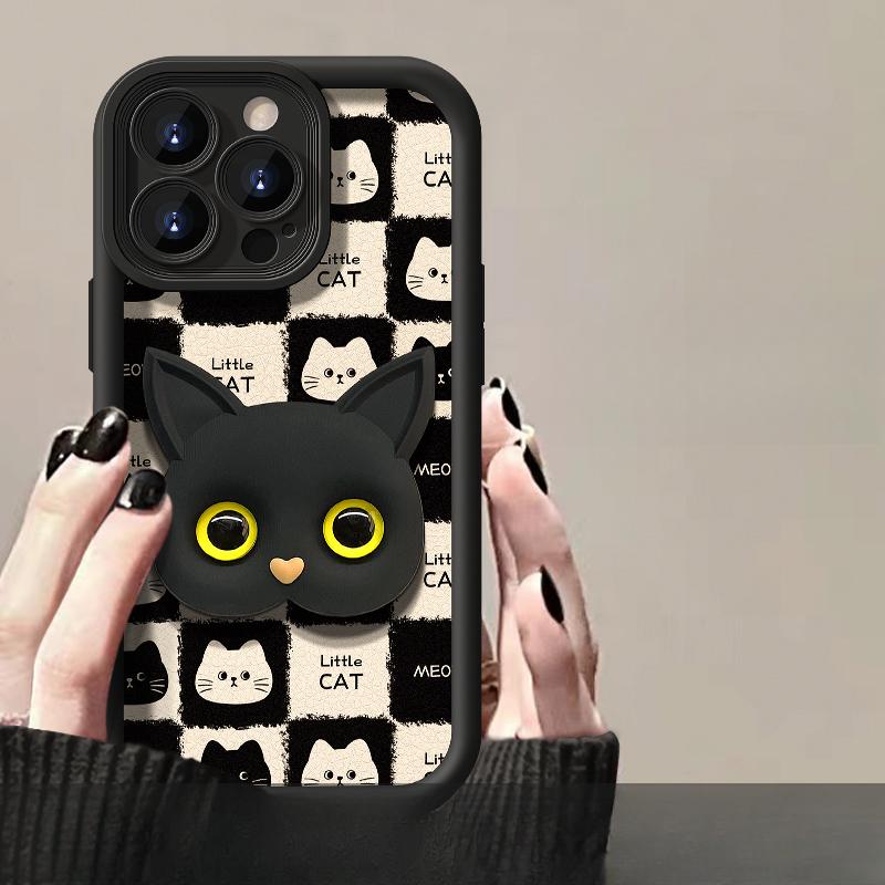 

Підходить для Xiaomi 14/13pro Чохол для мобільного телефону Note12/11 Тривимірний патч кота Redmi K70 Силікон Шкіра ягняти Redmi Note 11 Pro +