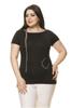 Bluză Damă Dimensiune Mare Bluză Neagră Dimensiune Plus