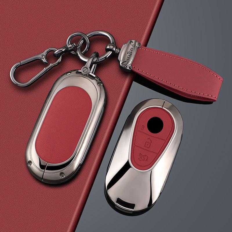 Mercedes Key Case for C-Class, S-Class, GLC, and Maybach - Suitable for Men and Women, Metal Key Shell for C200L, GLC300, C260L