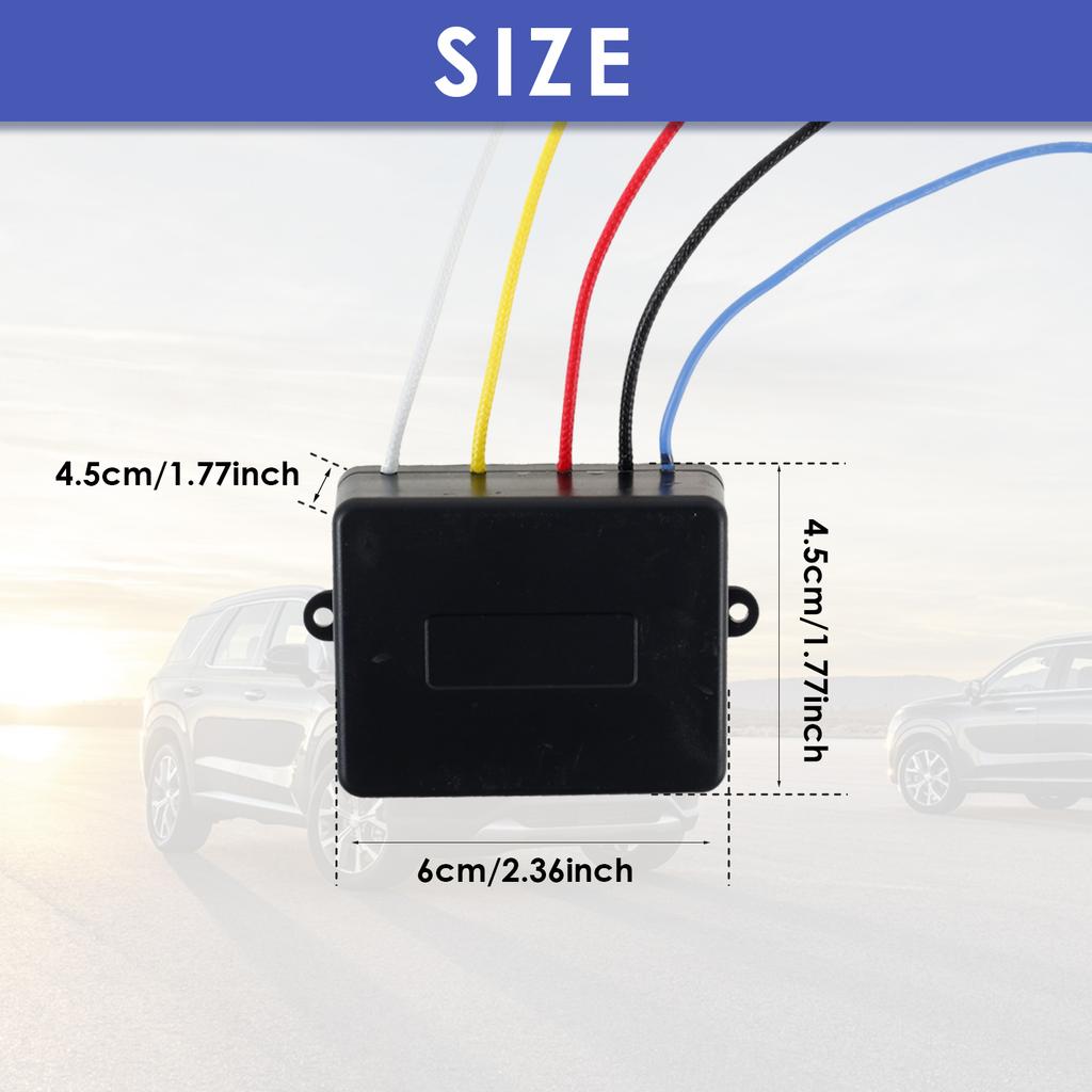 2PCS Wireless Winch Remote Control Kit 12V Universal Car Wireless Winch Remote Controller Heavy Duty Wireless Winch Controller