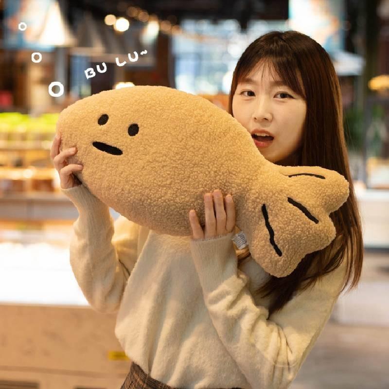 Shaped Fish Plush Toy Cartoon Stuffed Animal Doll Bedroom Decoration Gift Kids