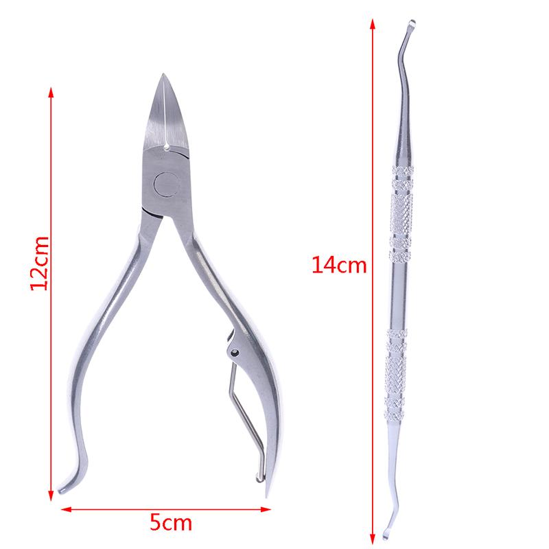 

2PCs Ingrown Toenails Pedicure Foot Care Tool Nail Correction Clipper Cutters