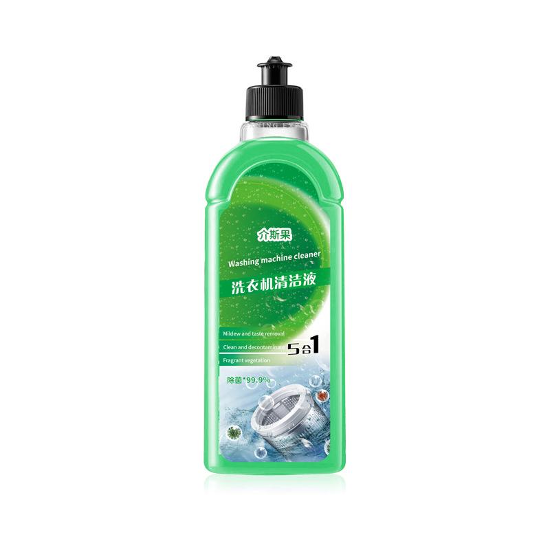 

Засіб для чищення пральної машини Потужна рідина для видалення накипу для машин з фронтальним/верхнім завантаженням Видаляє цвіль та вапняний наліт Засіб для глибокого очищення пральної машини зелений