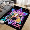 HUNTRIX Flannel Pattern Square Carpet,Area Rug,Carpet Rug for Living Room Bedroom Sofa Playroom Decor,Non-slip Floor Mat