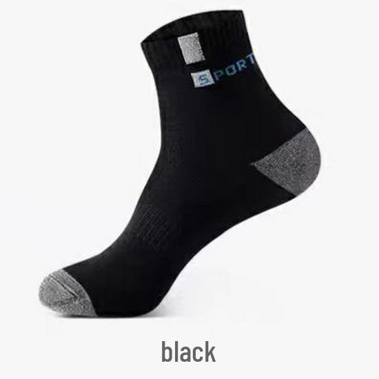 Men's Summer Mid-Calf Cotton Socks - Odor-Resistant, Sweat-Absorbent, Breathable, Thin, and Spring/Summer Sports Letter Design.