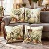 Vintage Spring Floral Country Double Sided Print Throw Pillow Case Cushion Cover  Piece Set for Sofa Bed