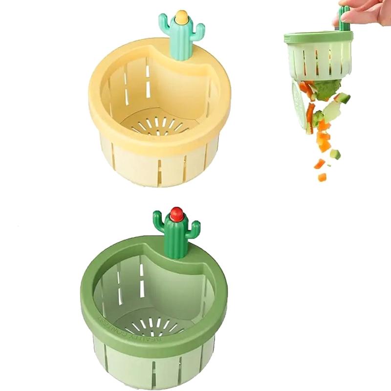 Sink Strainer Anti Clogging Cactus Shape Sink Strainer Plastic Drain Net Stopper Sink Waste Collector Kitchen Accessories