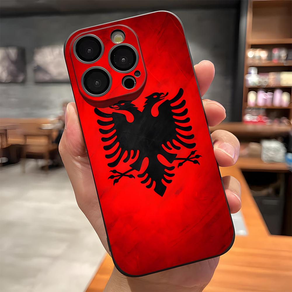 Albania Logo Phone Case For IPhone 17 Pro Max 15 Pro 16 14 Plus 12 13 Mini 11 Pro Shockproof Soft Cover