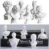 Bust Statue Sculpture,Classic Greek Figure Head Statue Resin Figurine Head Sculptures Decoration Sketch Ornament Small
