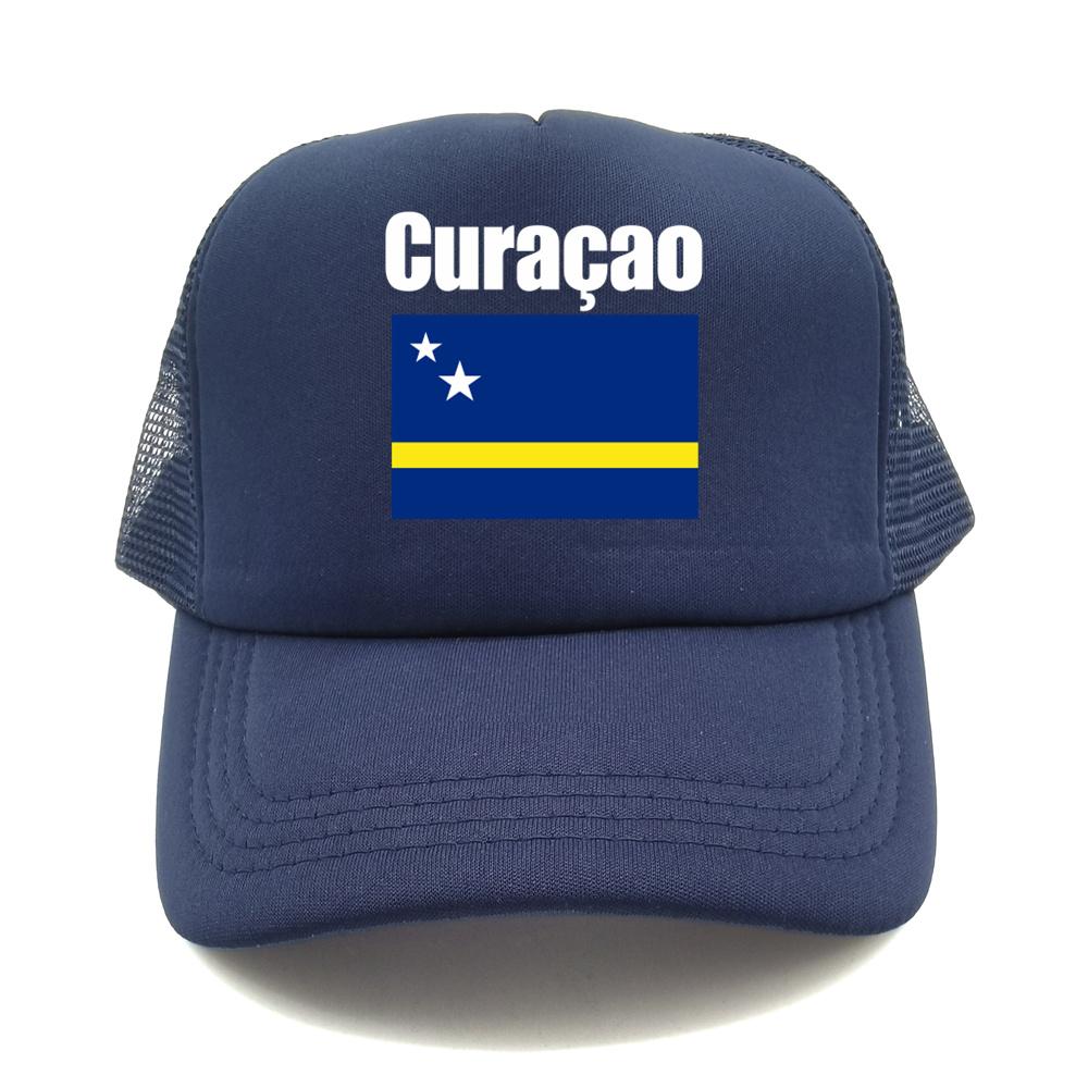 Curaao Flag Trucker Hat Summer Unisex Cool Hat Country Fans Baseball Caps New Outdoor Mesh Net Dad Gift Snapback Caps