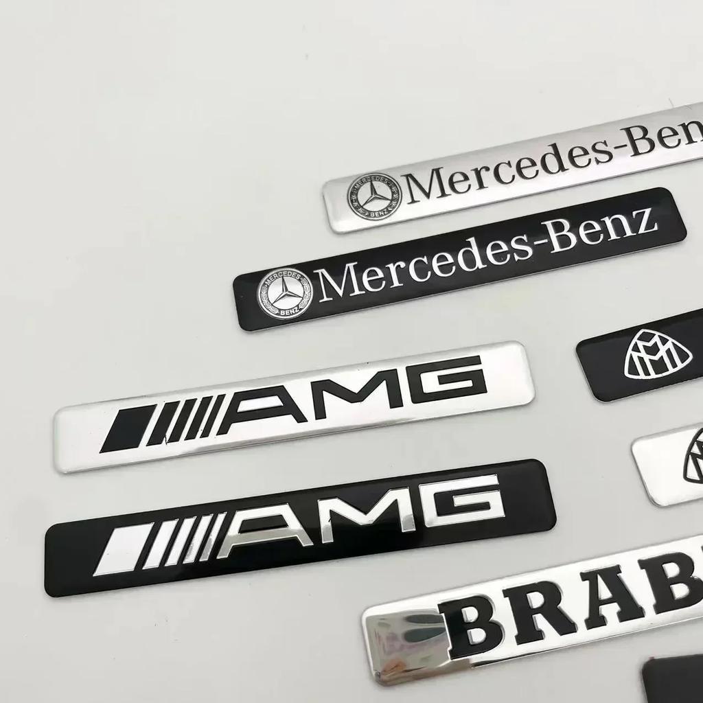 Aluminum Car Badge Rear Letter Emblem Trunk Accessories For Mercedes Benz AMG Brabus Maybach C E S GLE CLC Class W204 W203 W205