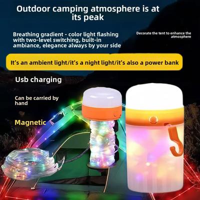 Neon LED String Lights Canopy Outdoor Atmosphere Decoration Stall Lights Long Lasting Battery Christmas Lighting