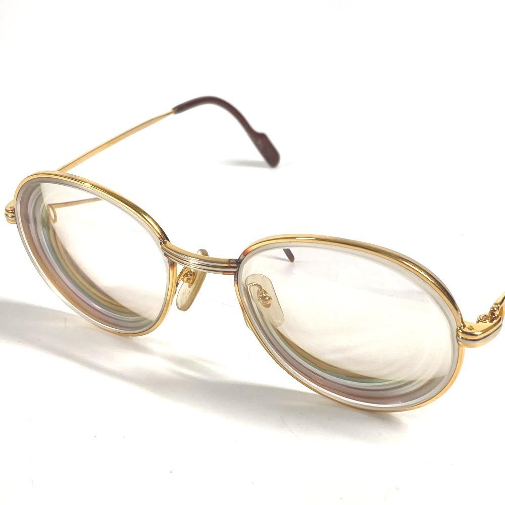 Cartier Logo Trinity Eyewear Glasses Metal Gold